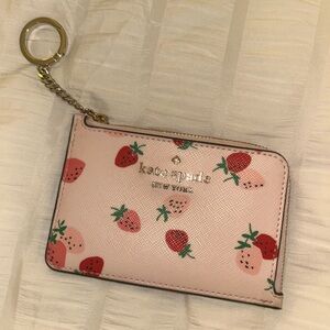Kate Spade Pink Strawberry Key & Card Holder